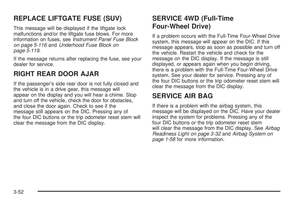 Hummer H2 owners manual / page 192