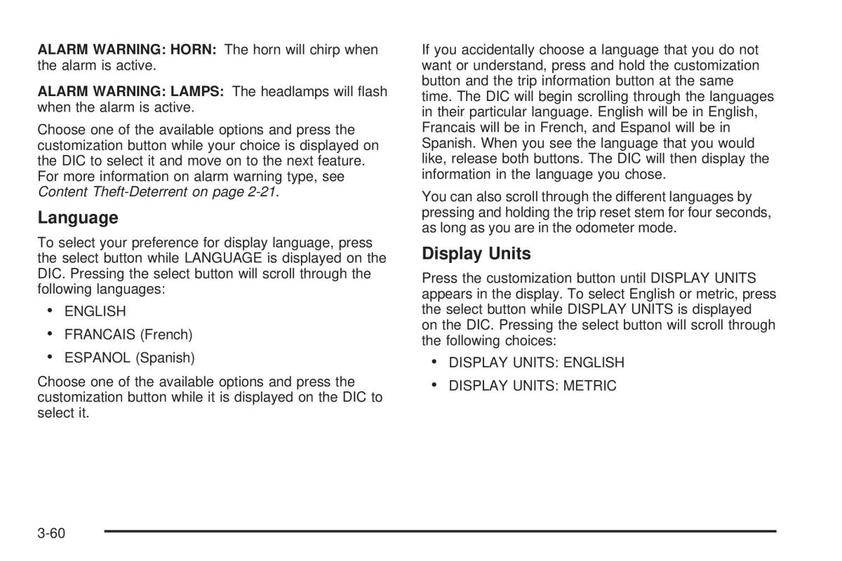 Hummer H2 owners manual / page 200