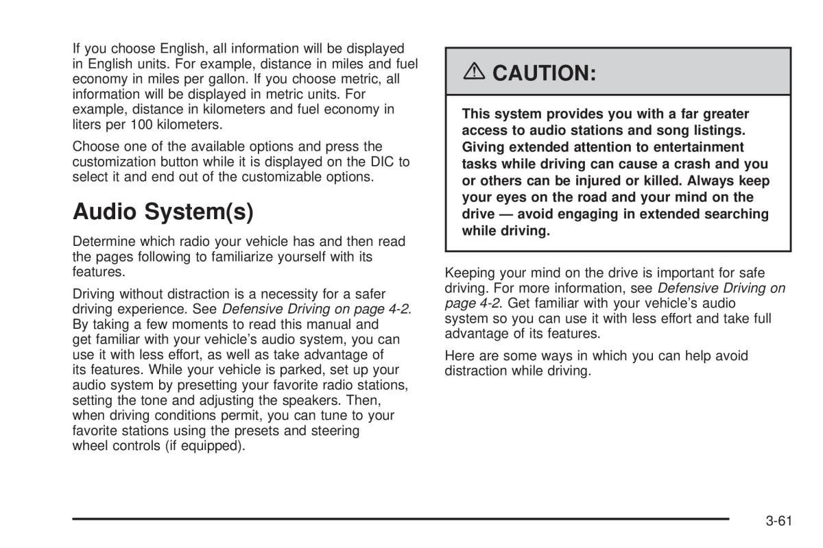 Hummer H2 owners manual / page 201