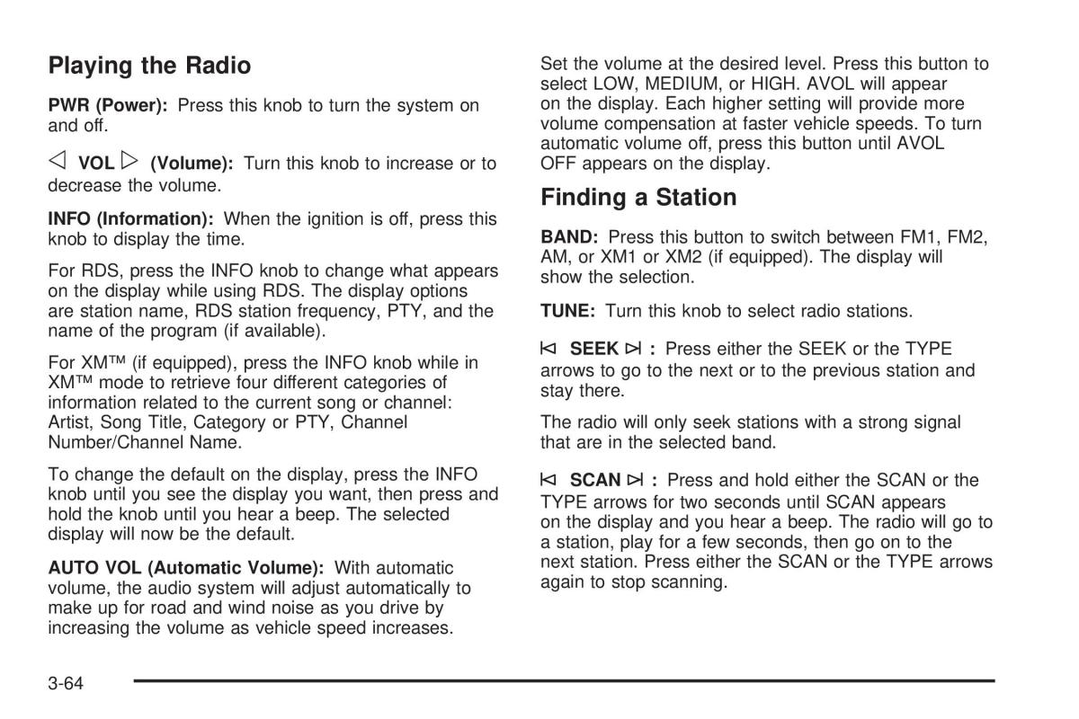 Hummer H2 owners manual / page 204