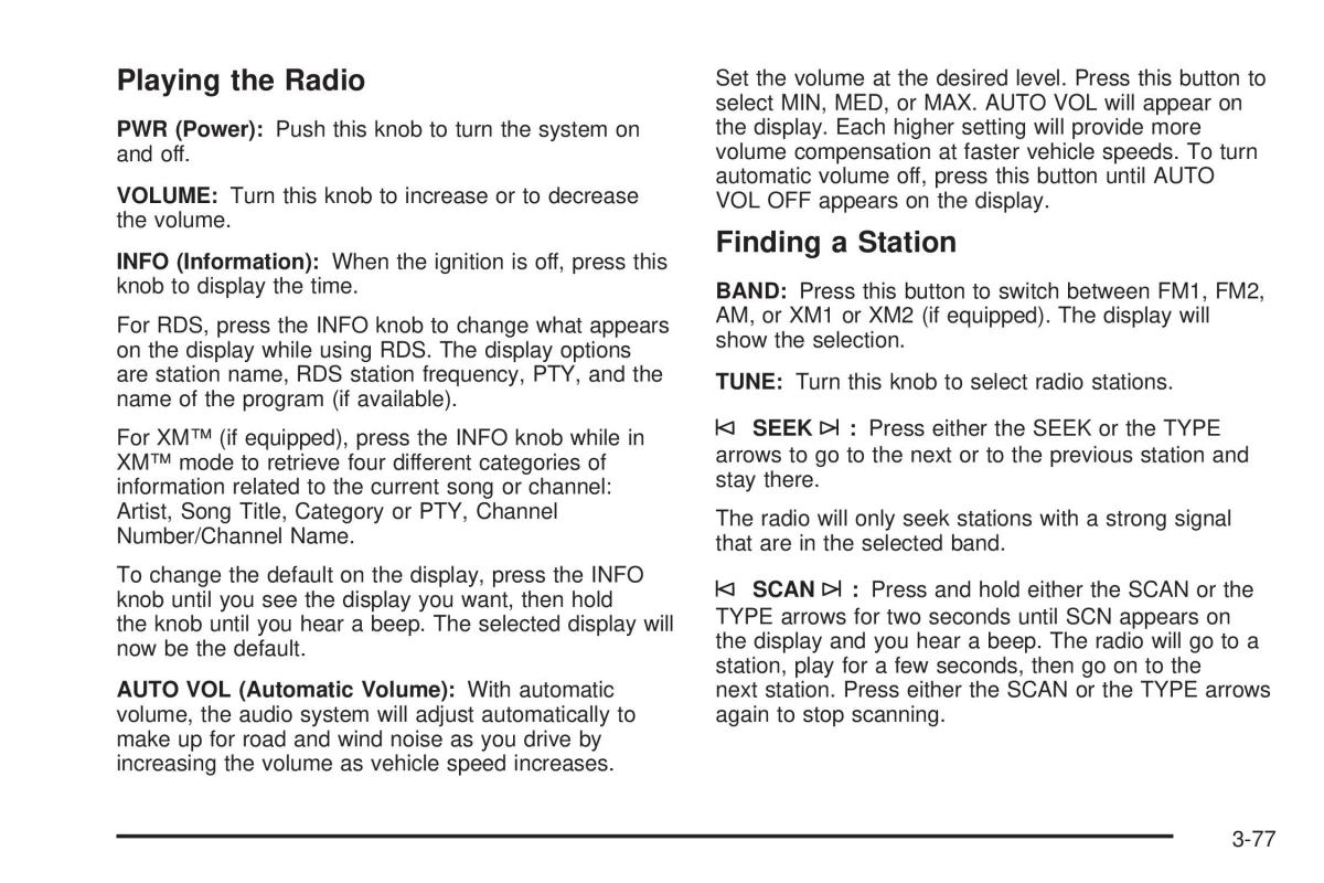 Hummer H2 owners manual / page 217