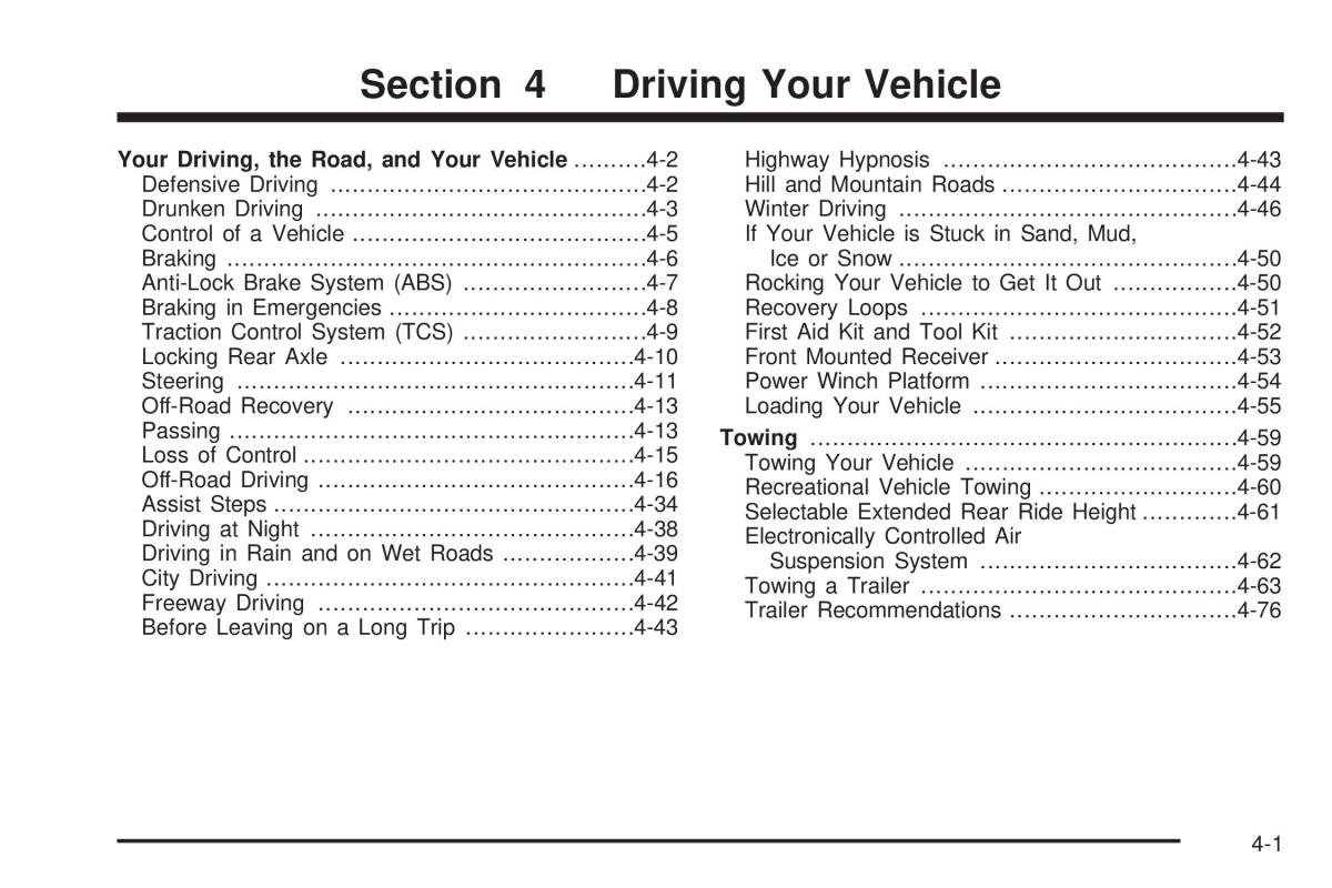 Hummer H2 owners manual / page 255