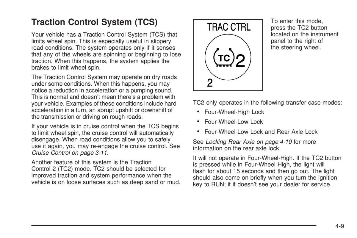 Hummer H2 owners manual / page 263