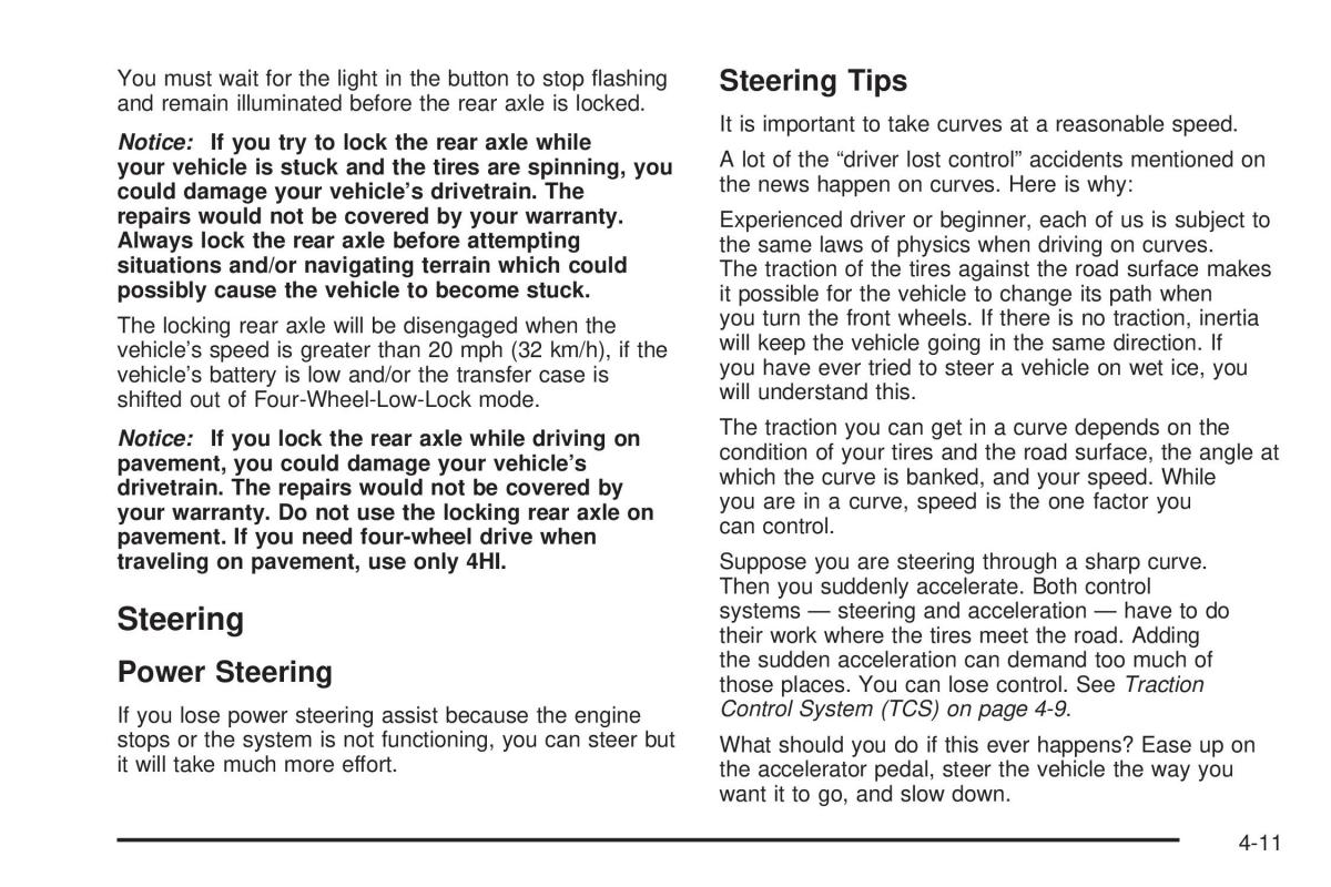 Hummer H2 owners manual / page 265