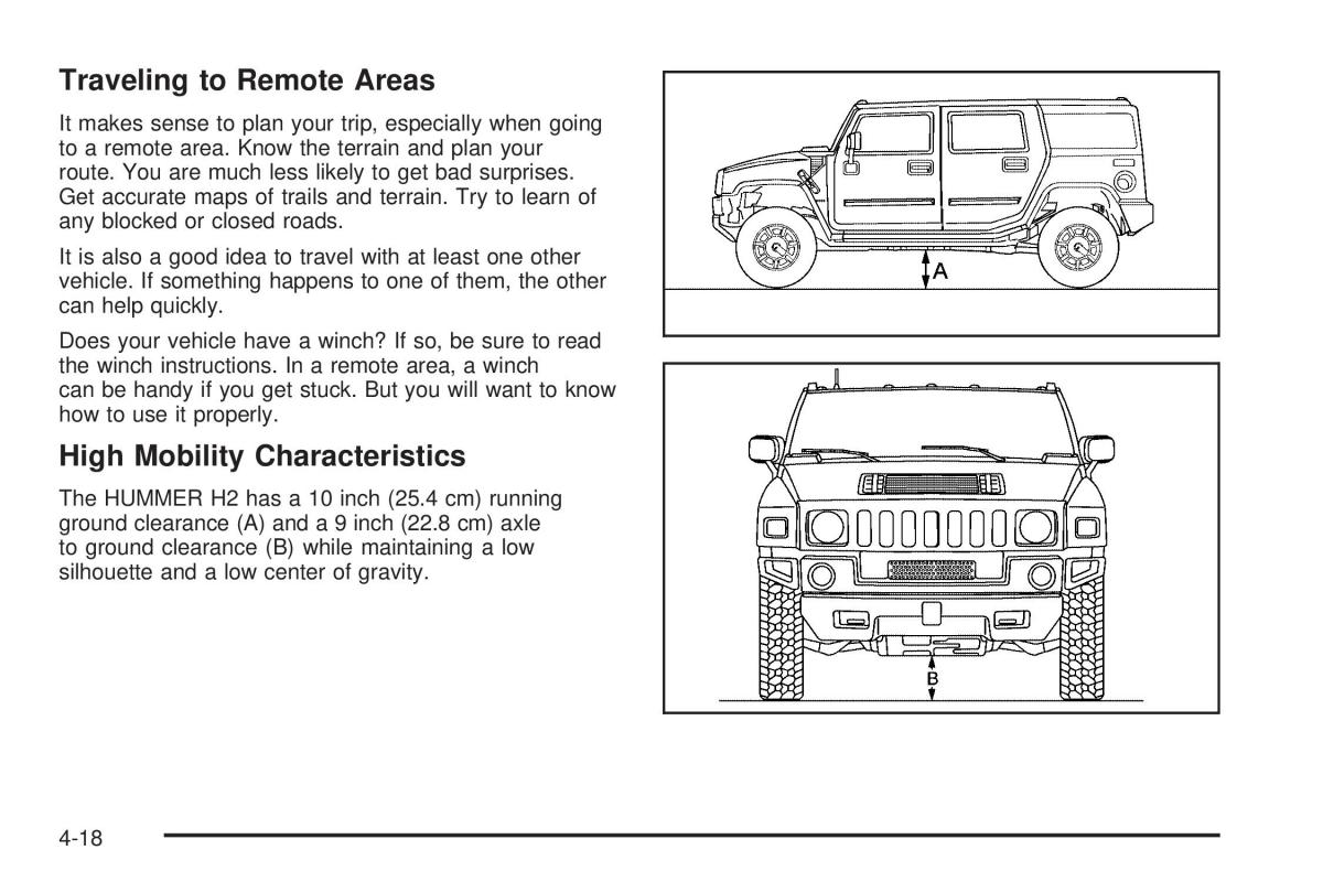 Hummer H2 owners manual / page 272