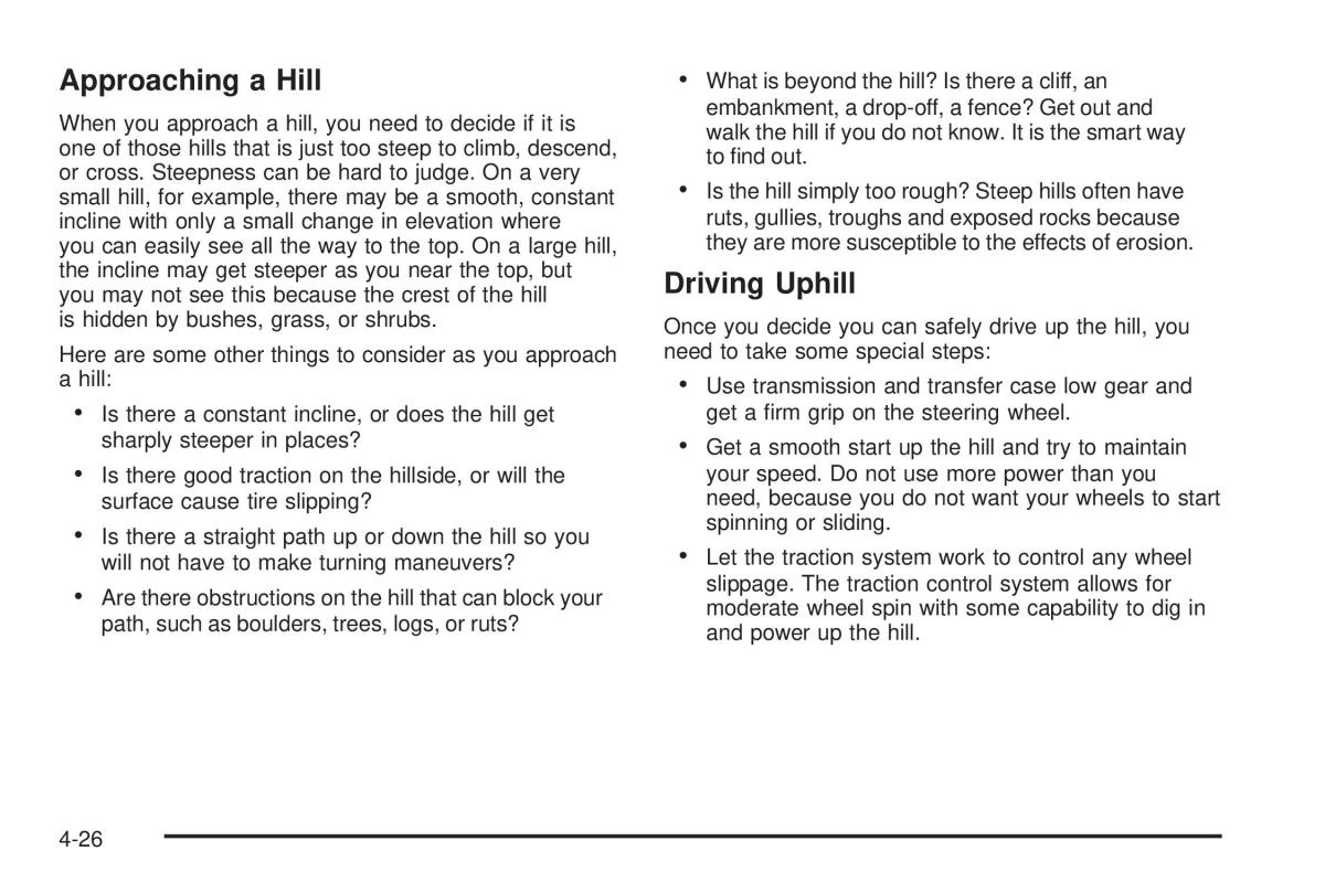 Hummer H2 owners manual / page 280