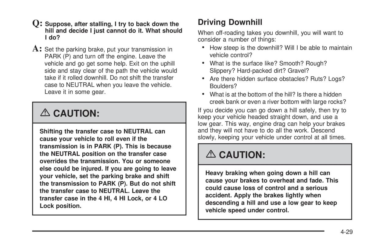 Hummer H2 owners manual / page 283