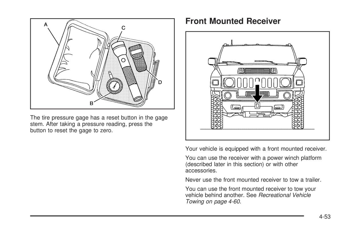 Hummer H2 owners manual / page 307