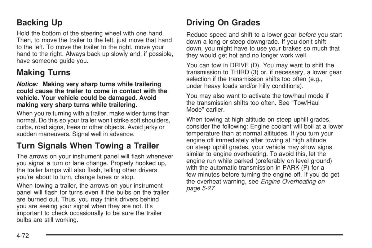 Hummer H2 owners manual / page 326