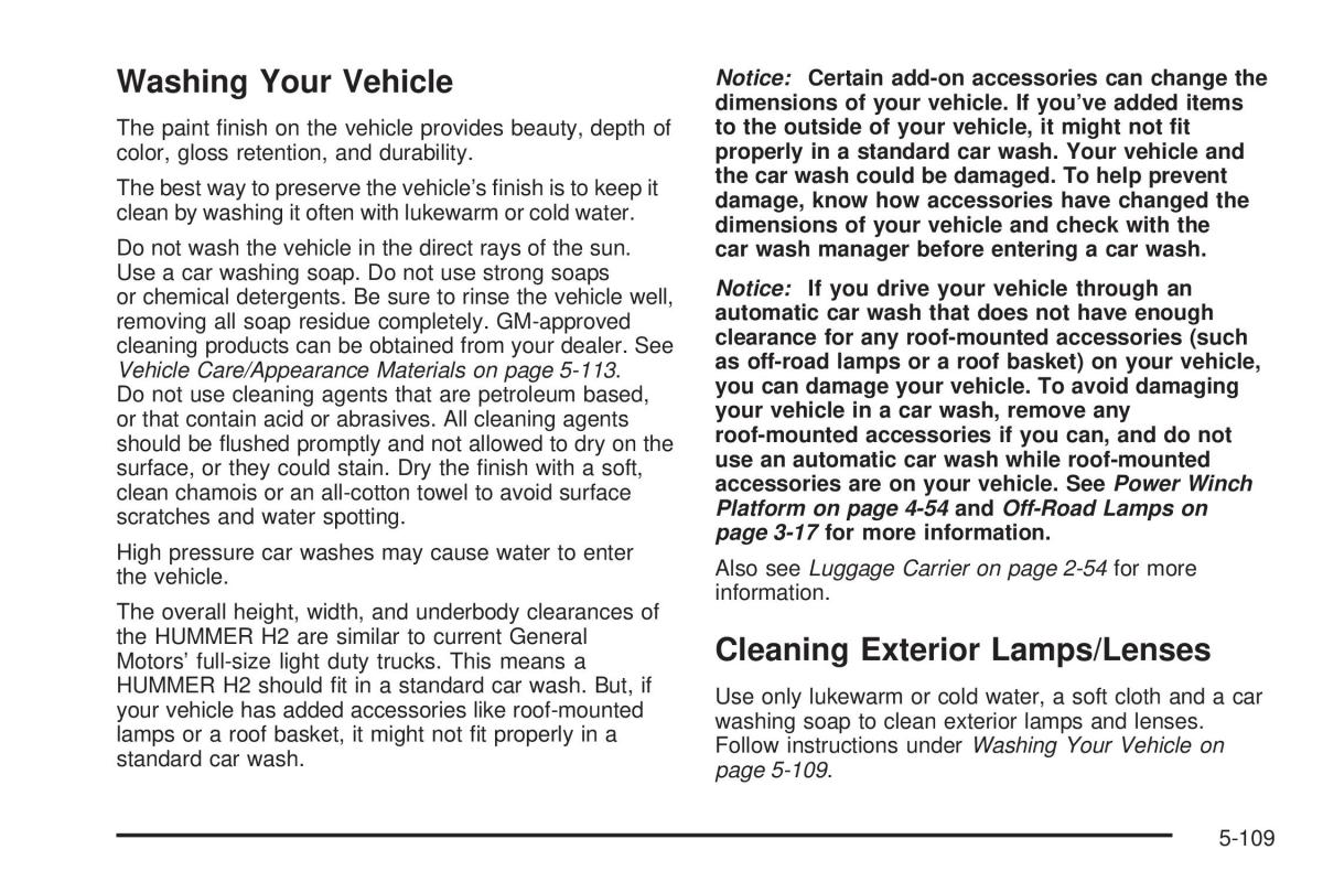 Hummer H2 owners manual / page 439