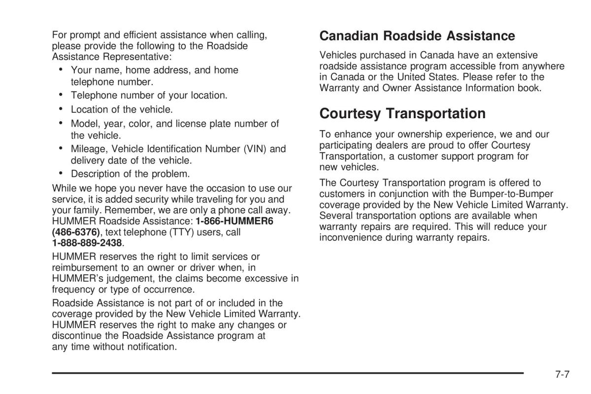 Hummer H2 owners manual / page 479