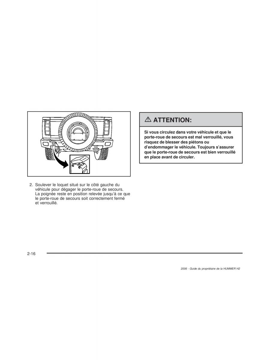 manual  Hummer H2 manuel du proprietaire / page 101