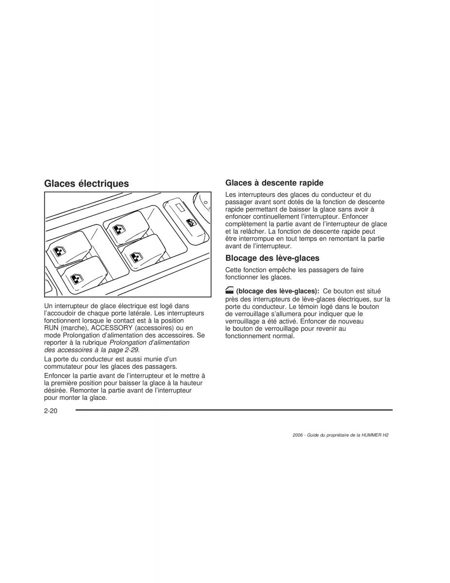 manual  Hummer H2 manuel du proprietaire / page 105