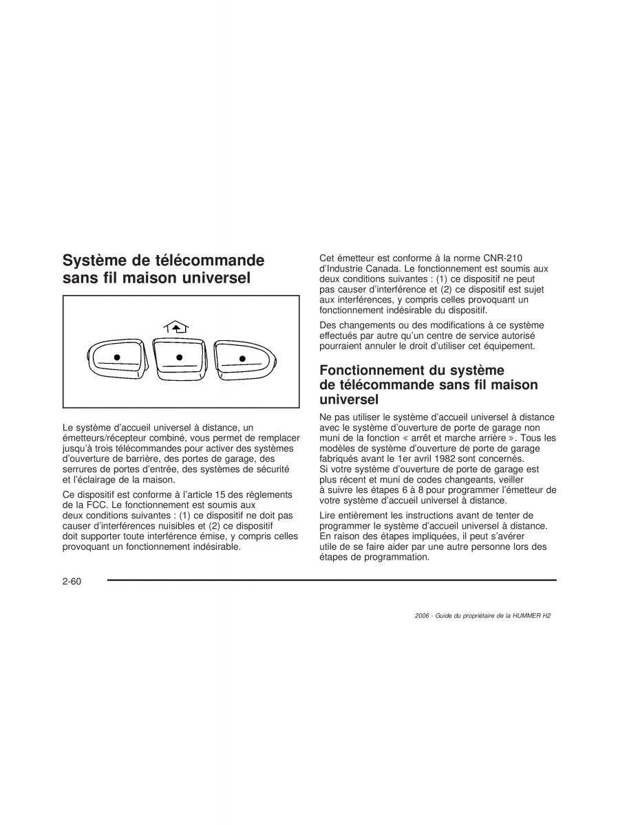 manual  Hummer H2 manuel du proprietaire / page 145