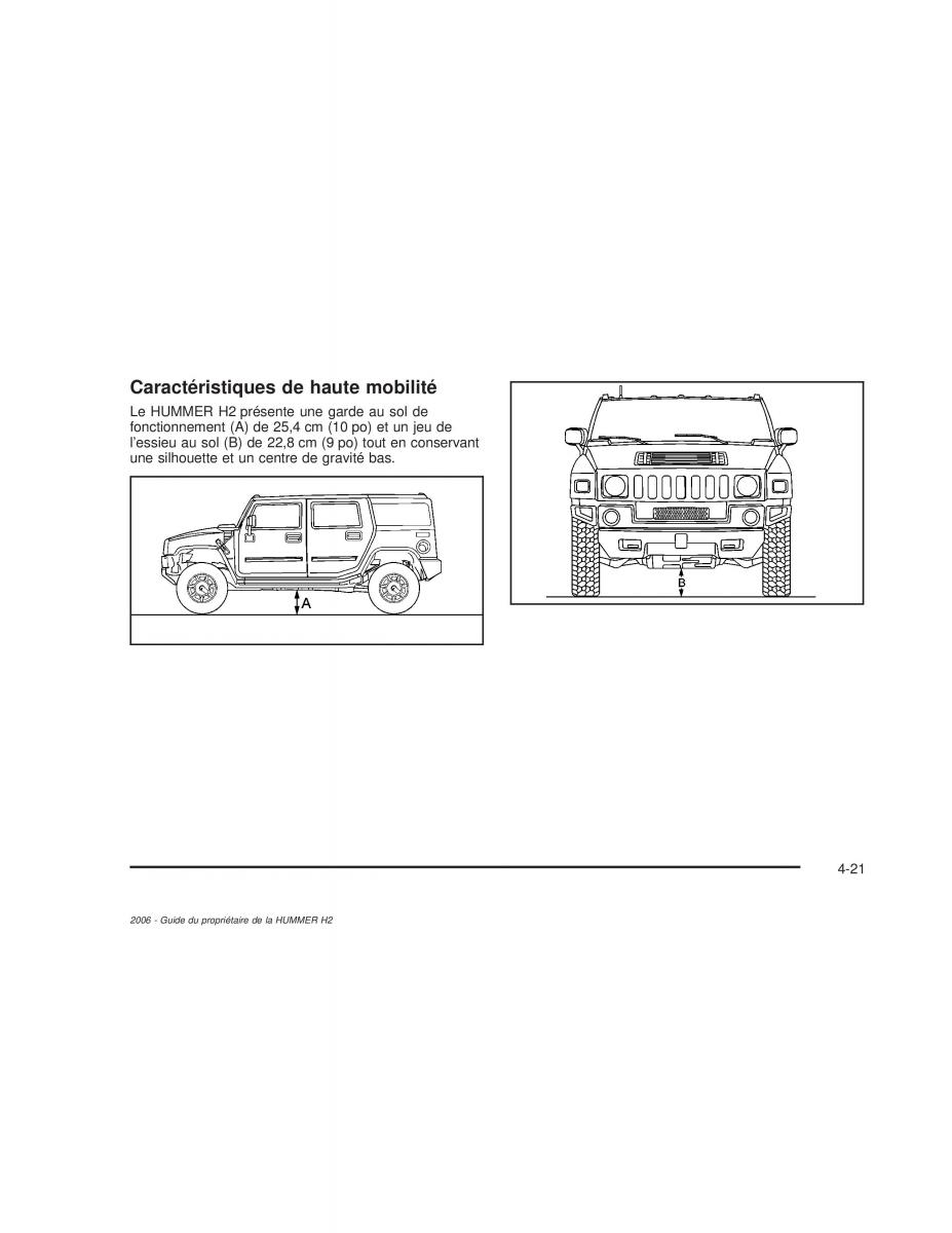 manual  Hummer H2 manuel du proprietaire / page 322