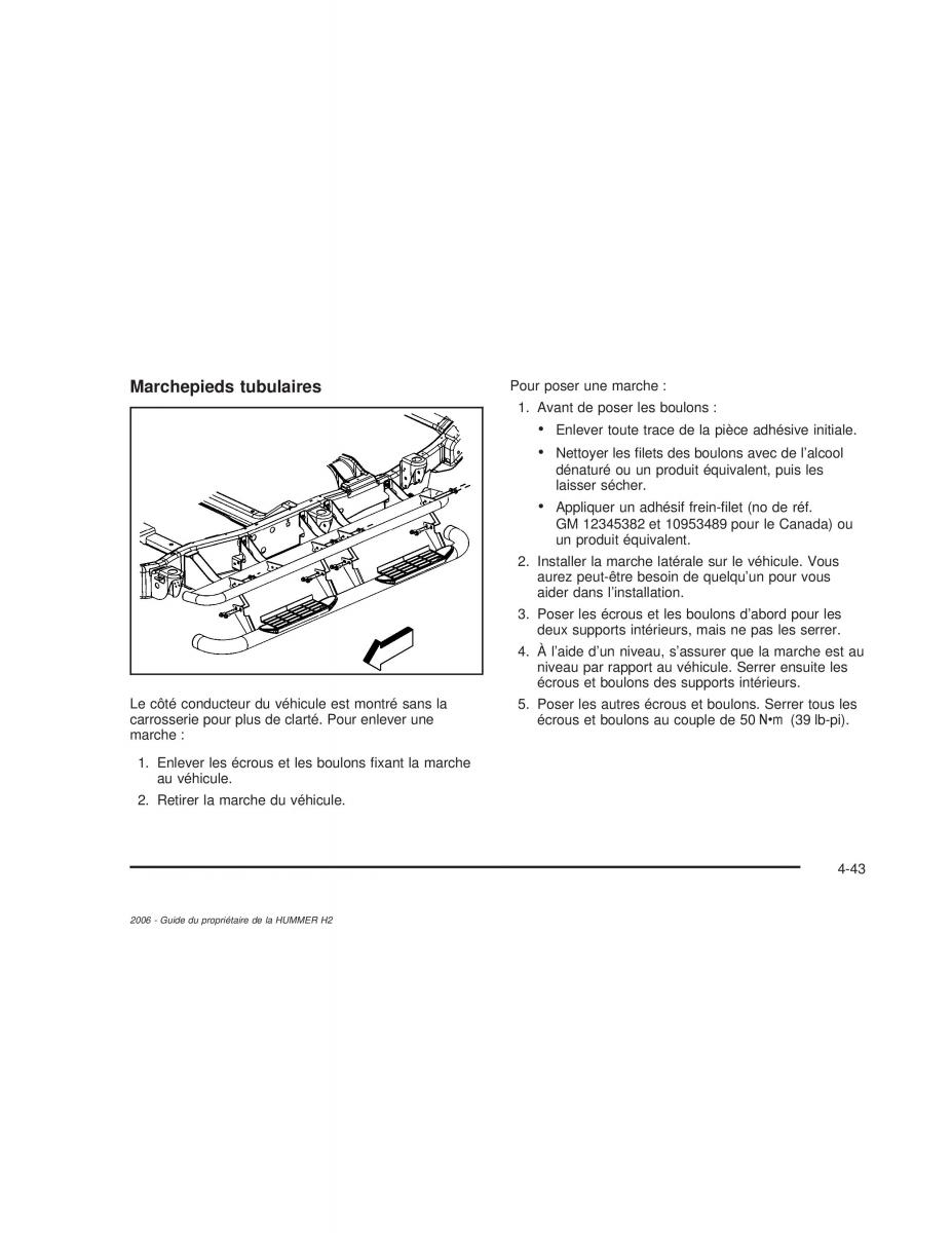 manual  Hummer H2 manuel du proprietaire / page 344