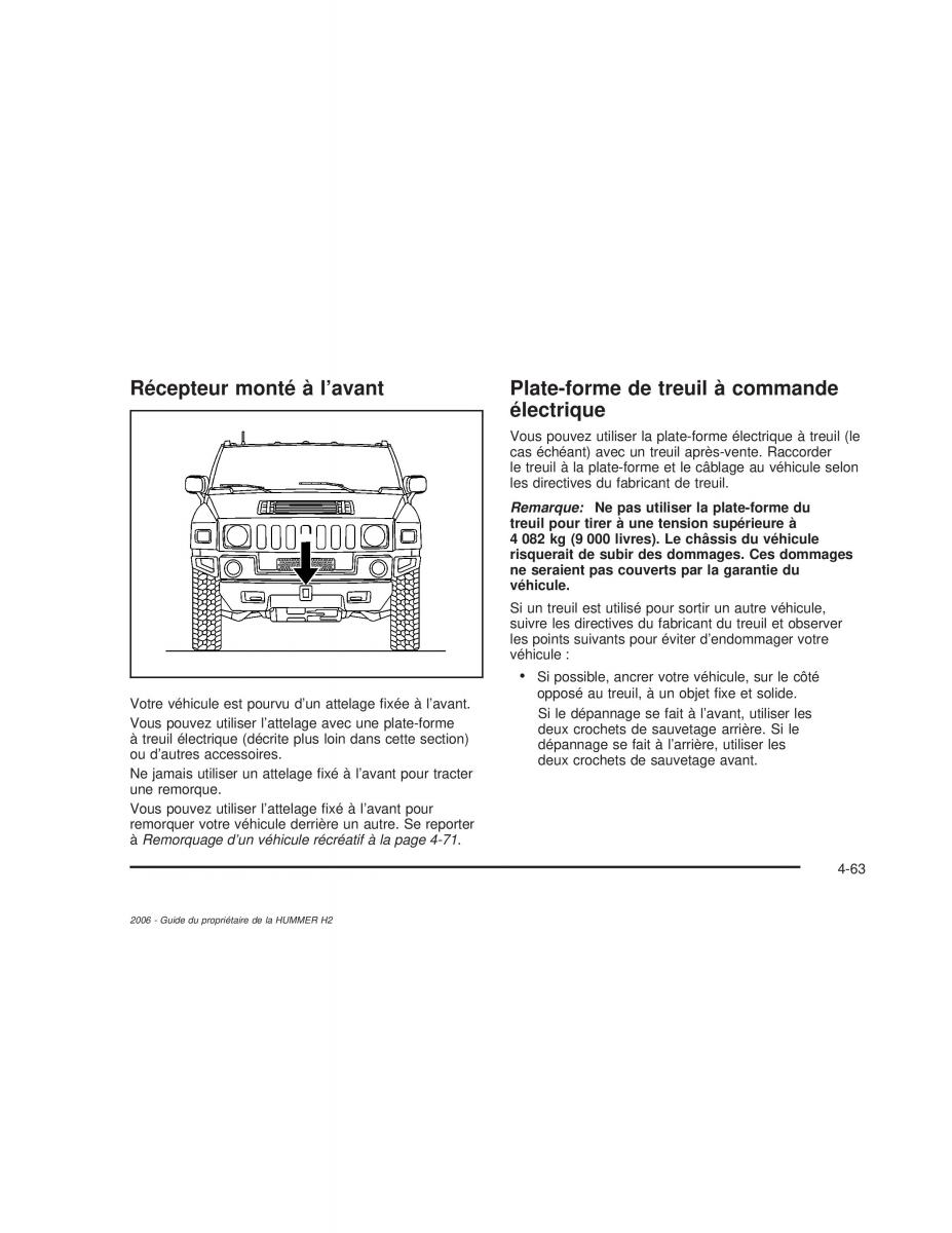 manual  Hummer H2 manuel du proprietaire / page 364