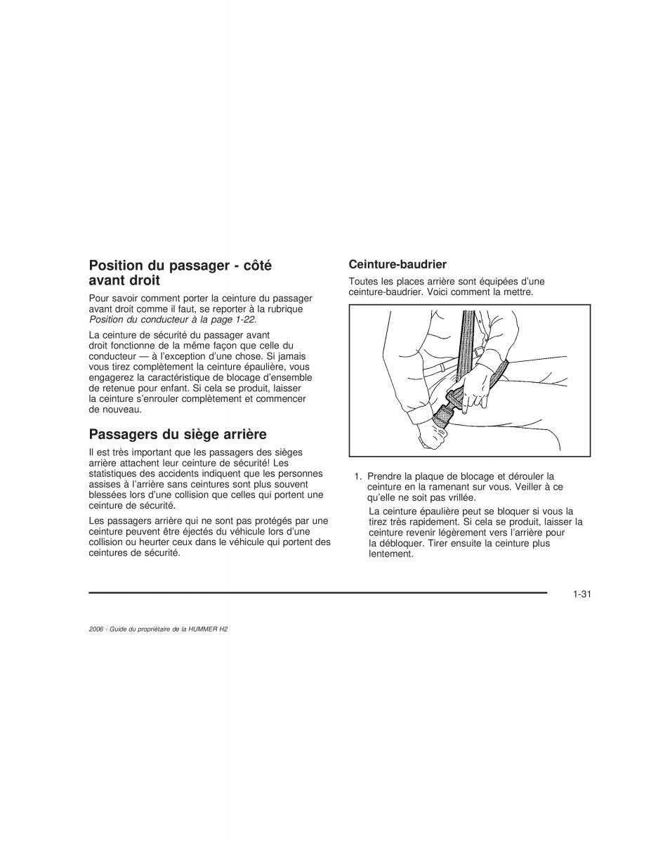 manual  Hummer H2 manuel du proprietaire / page 38