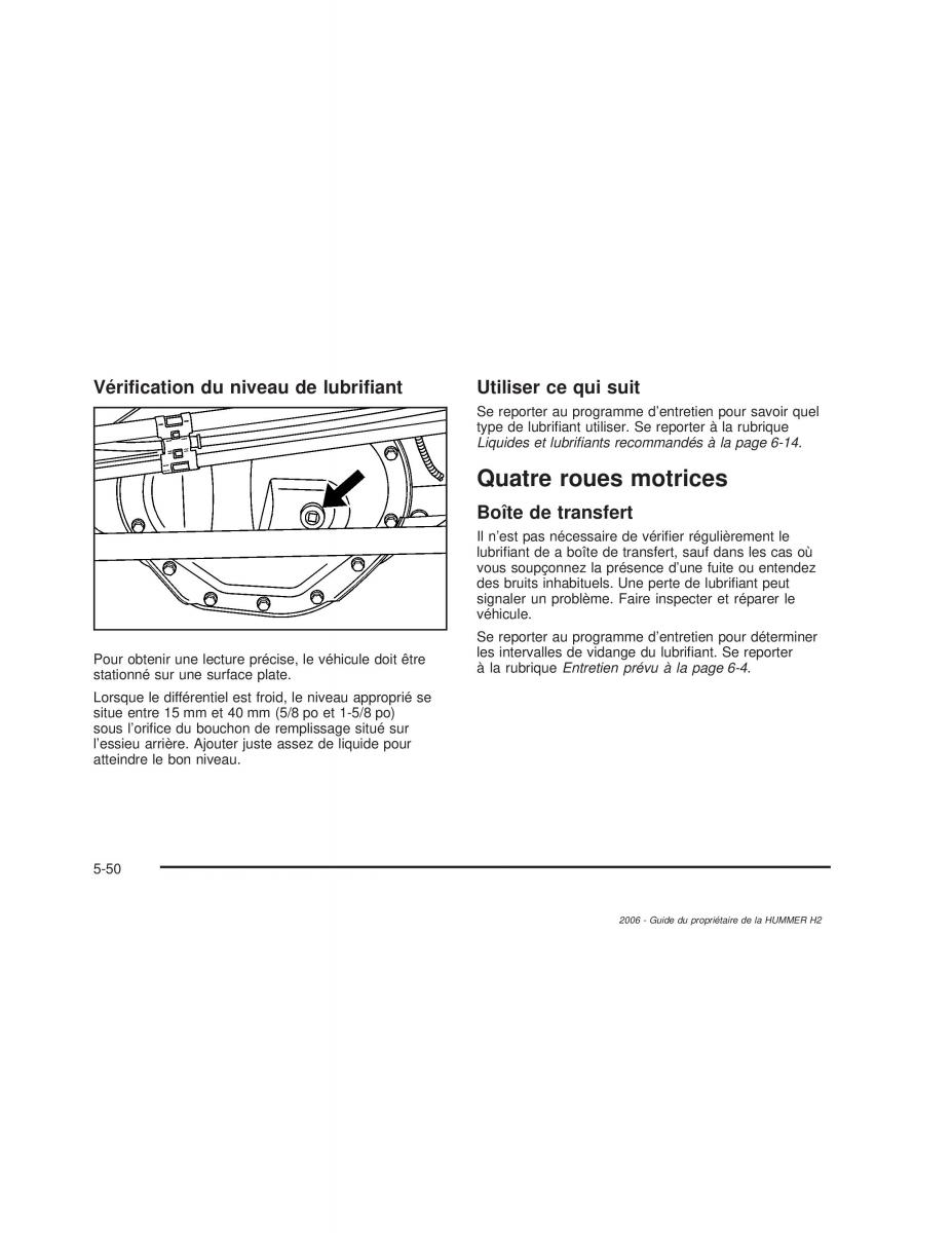 manual  Hummer H2 manuel du proprietaire / page 443