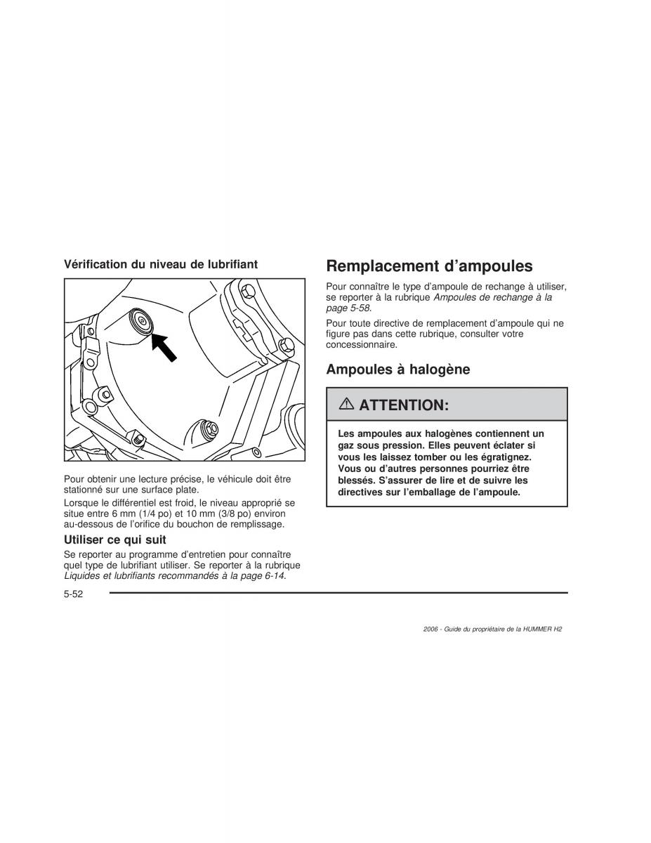 manual  Hummer H2 manuel du proprietaire / page 445