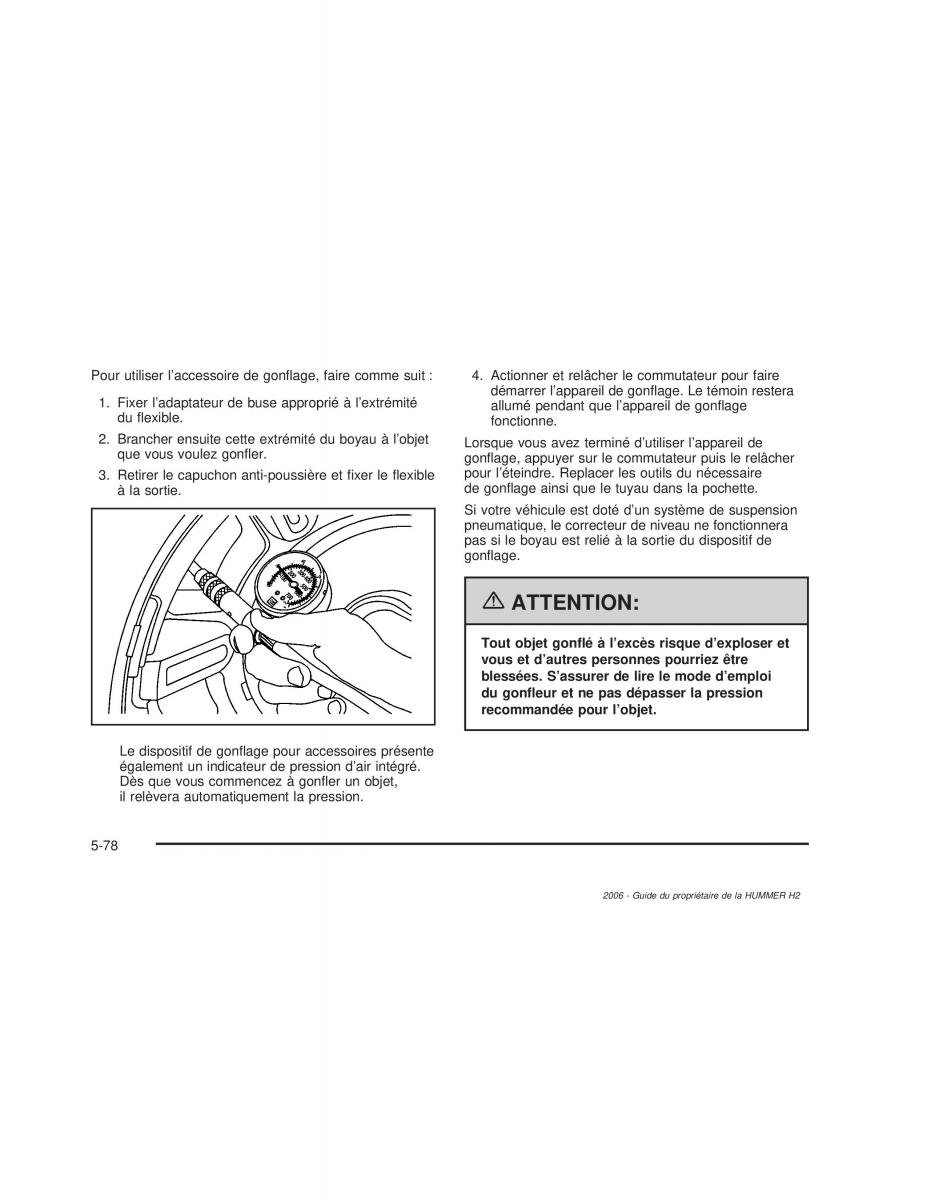 manual  Hummer H2 manuel du proprietaire / page 471