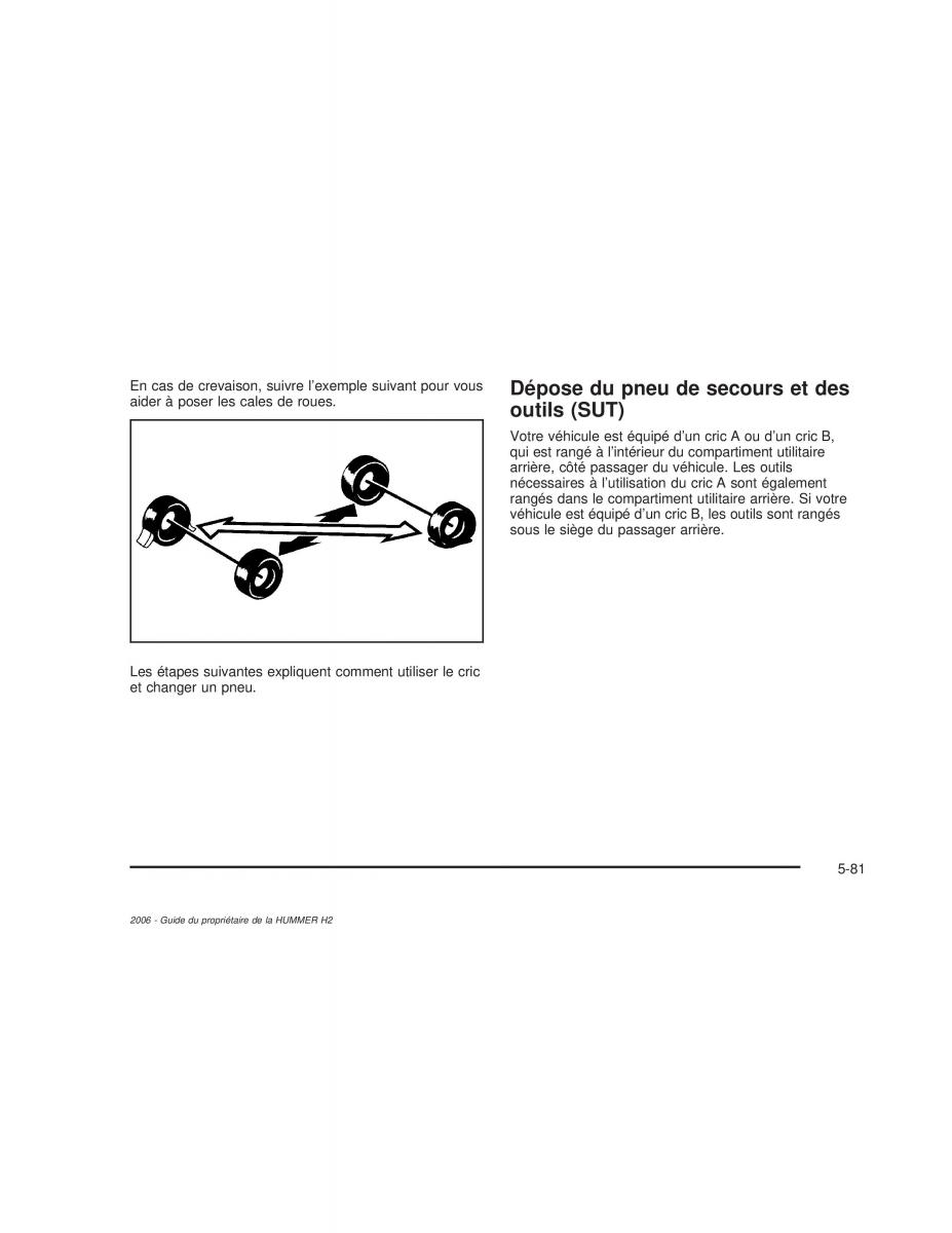 manual  Hummer H2 manuel du proprietaire / page 474