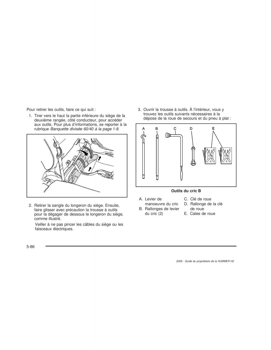 manual  Hummer H2 manuel du proprietaire / page 479