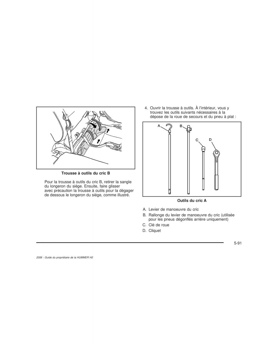 manual  Hummer H2 manuel du proprietaire / page 484