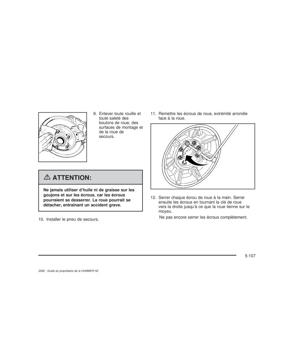 manual  Hummer H2 manuel du proprietaire / page 500