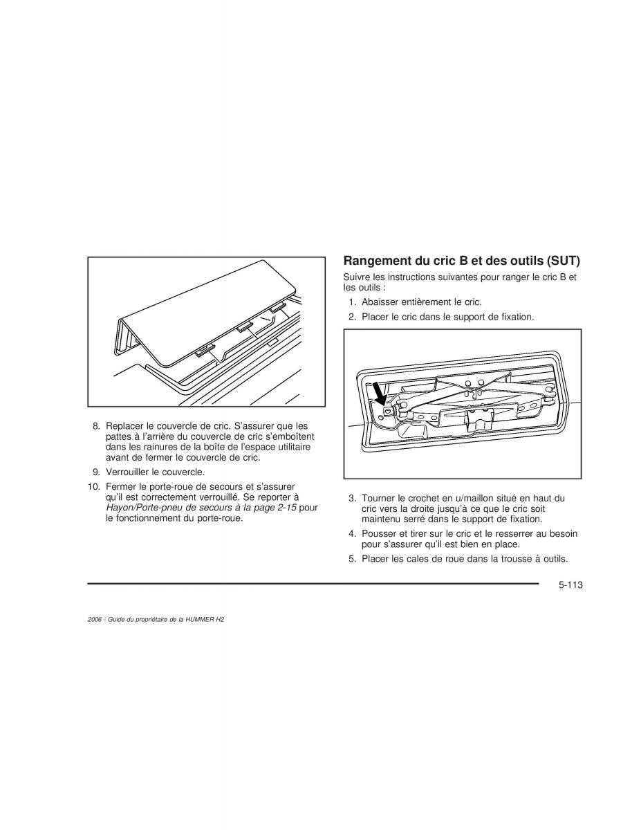 manual  Hummer H2 manuel du proprietaire / page 506