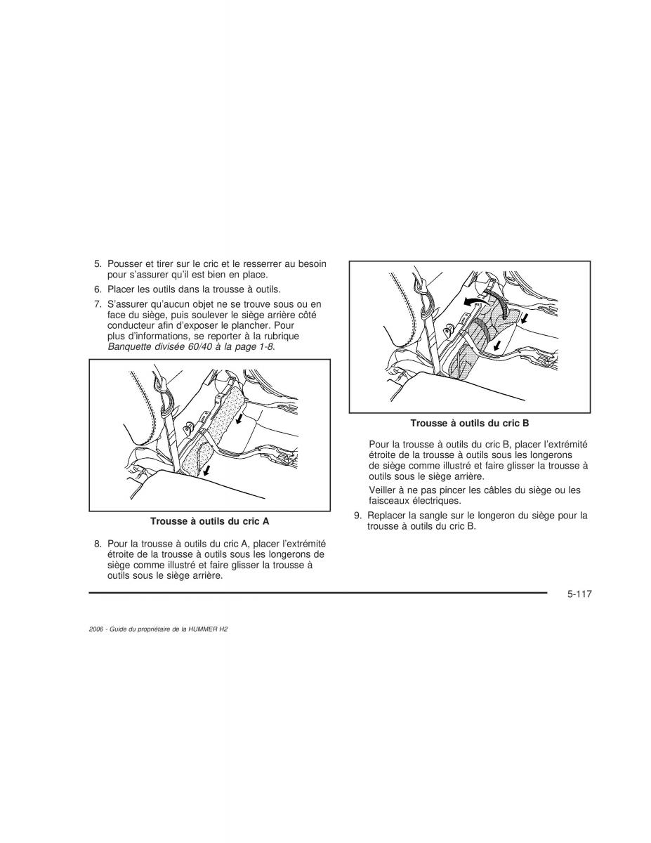 manual  Hummer H2 manuel du proprietaire / page 510