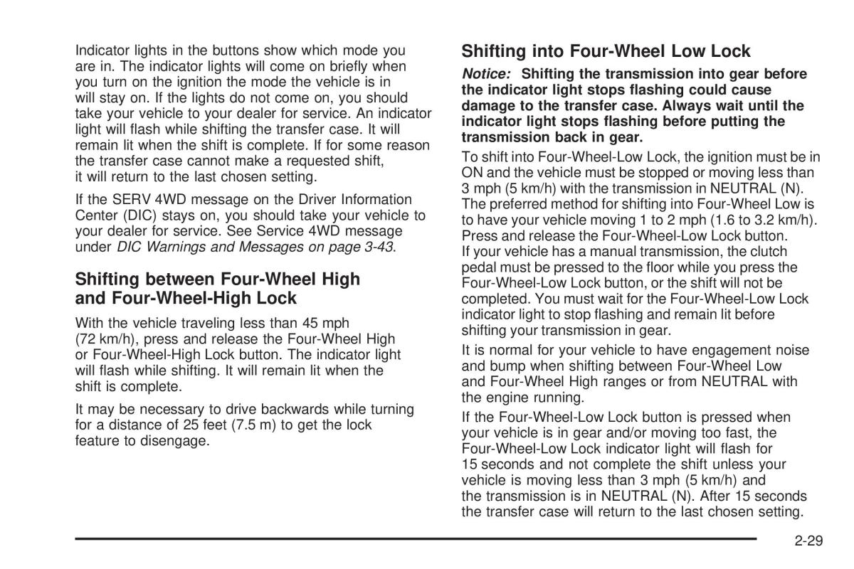 Hummer H3 owners manual / page 103