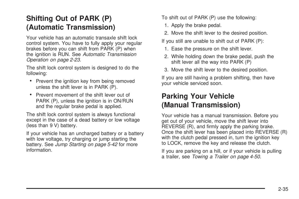 Hummer H3 owners manual / page 109