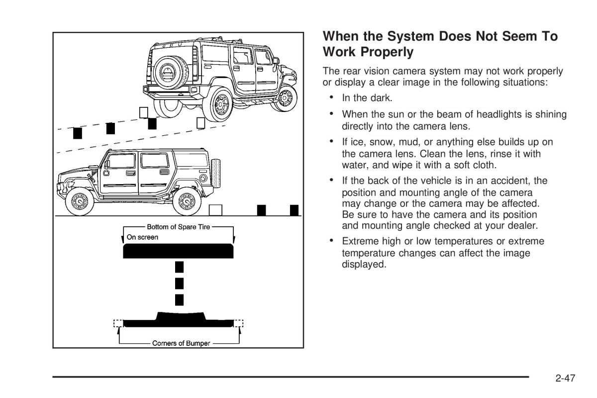 Hummer H3 owners manual / page 121