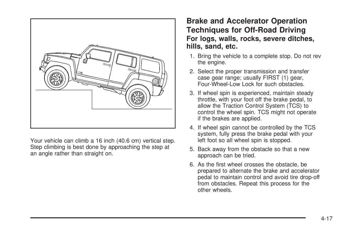 Hummer H3 owners manual / page 213