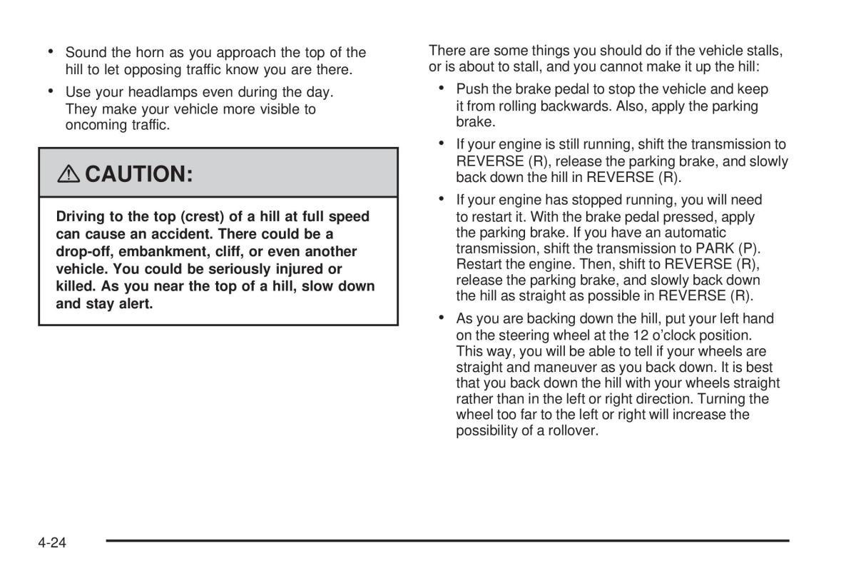 Hummer H3 owners manual / page 220