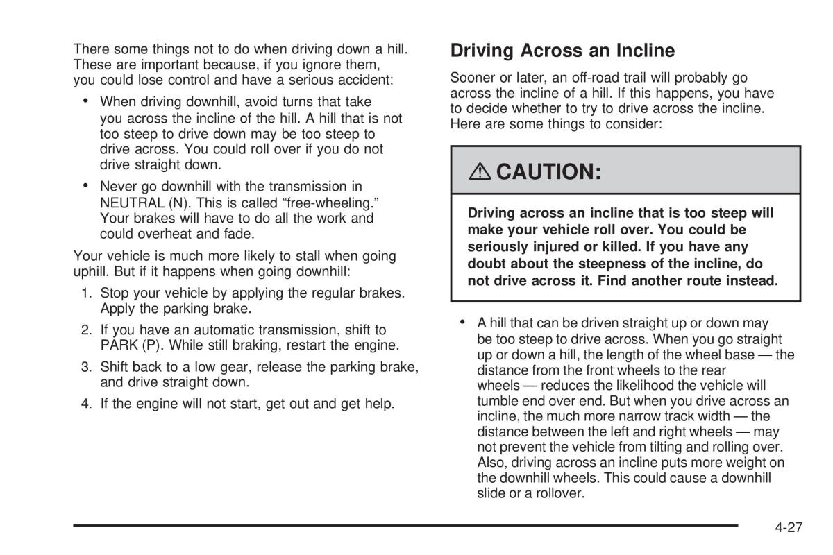 Hummer H3 owners manual / page 223