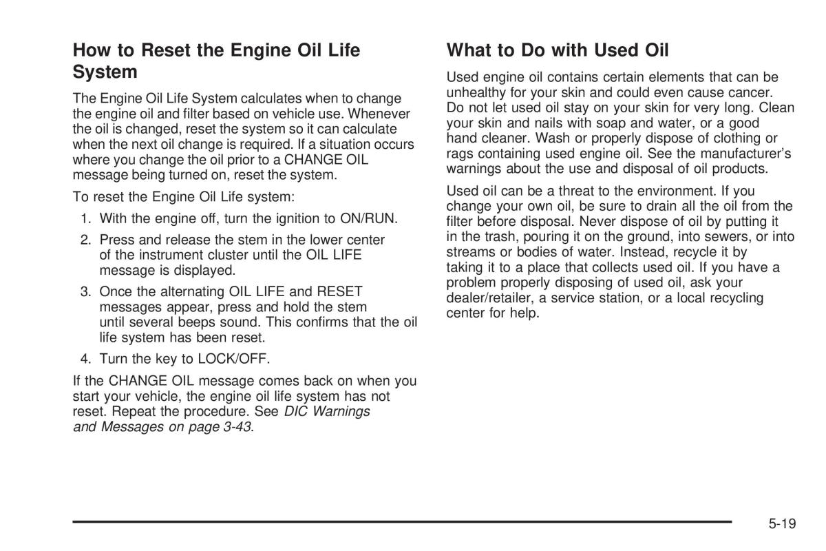 Hummer H3 owners manual / page 277