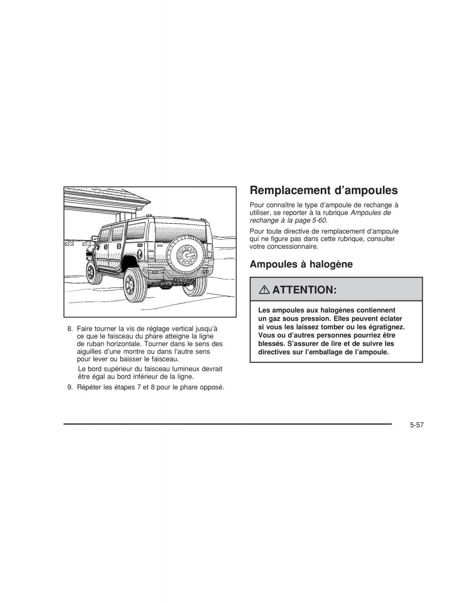 Hummer H3 manuel du proprietaire / page 349