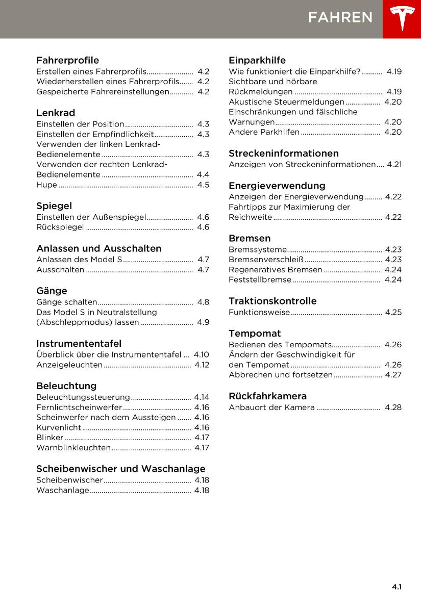 Tesla S Handbuch / page 41