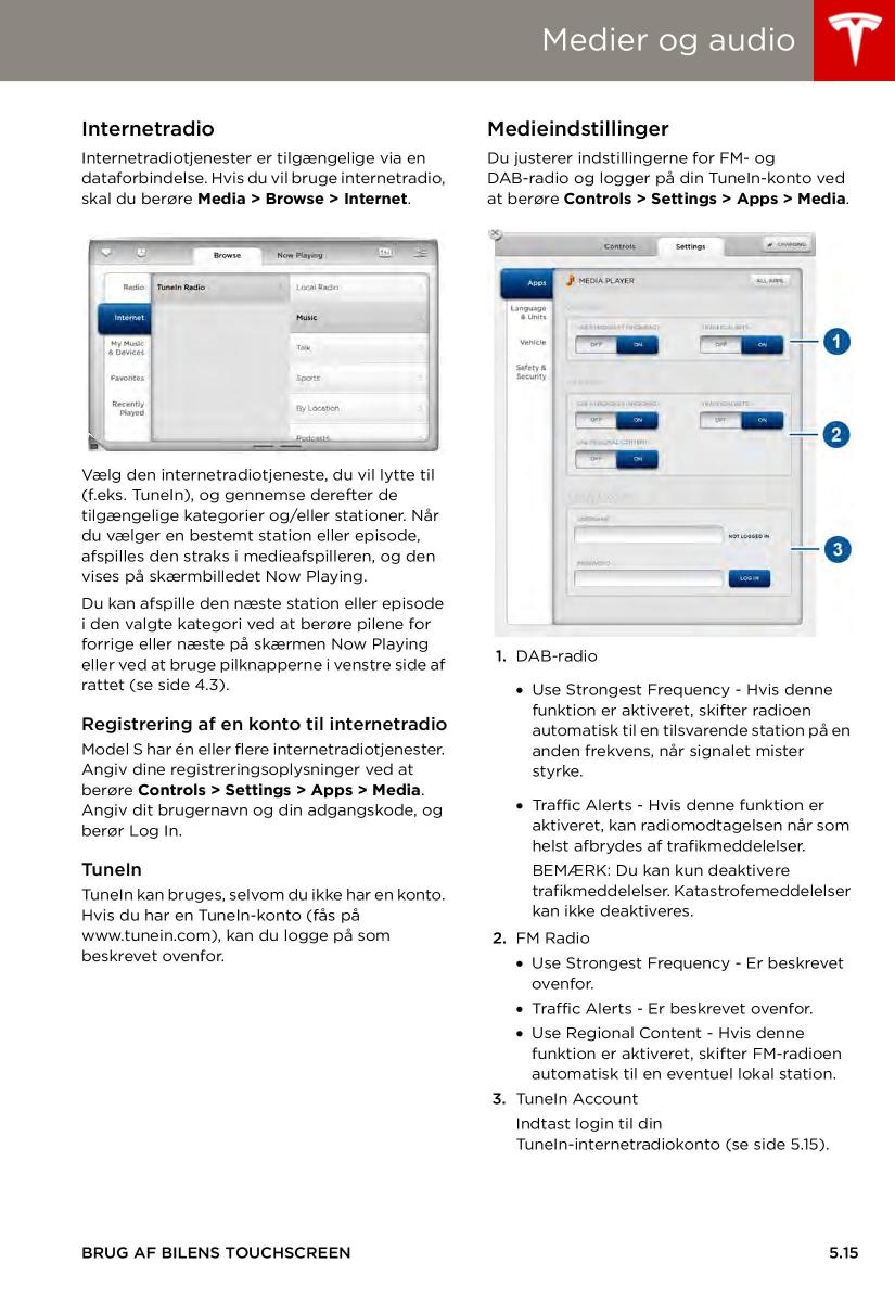 Tesla S Bilens instruktionsbog / page 81