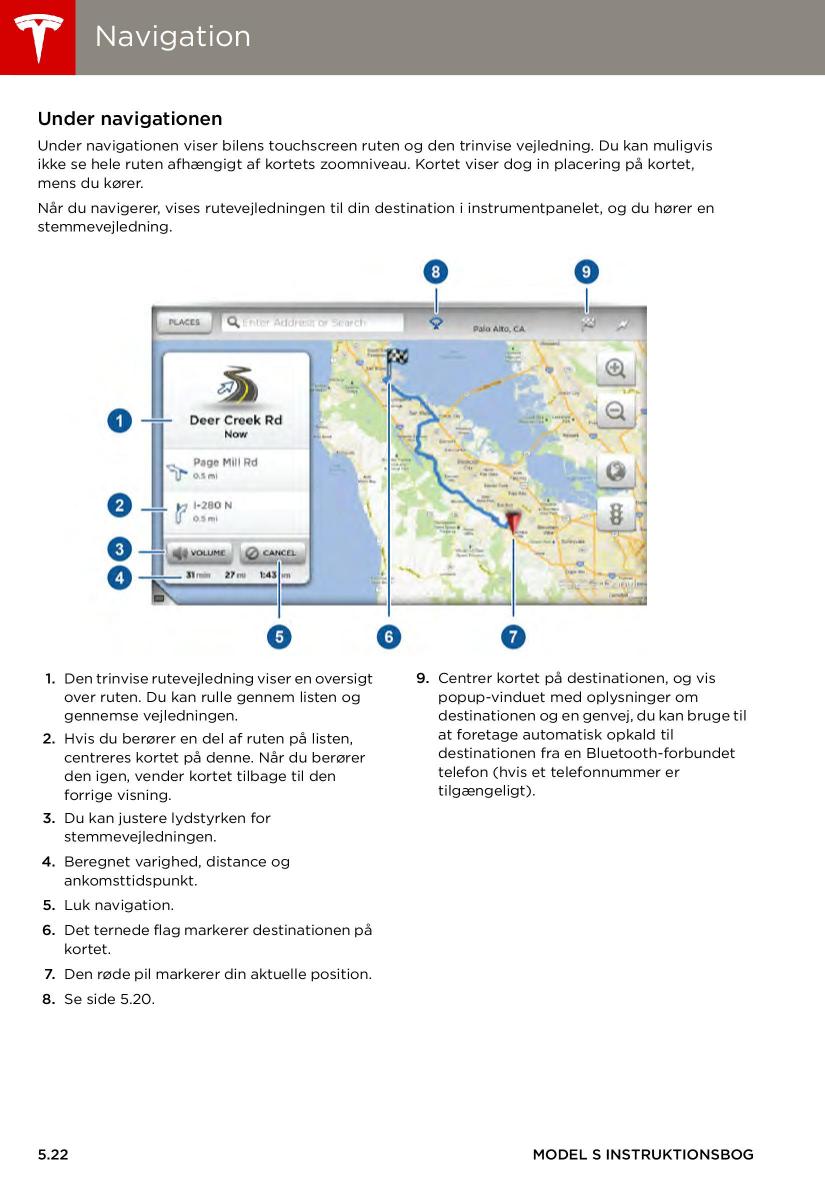 Tesla S Bilens instruktionsbog / page 88