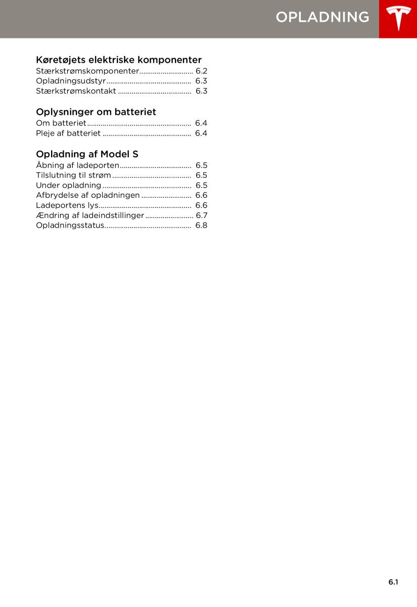 Tesla S Bilens instruktionsbog / page 93