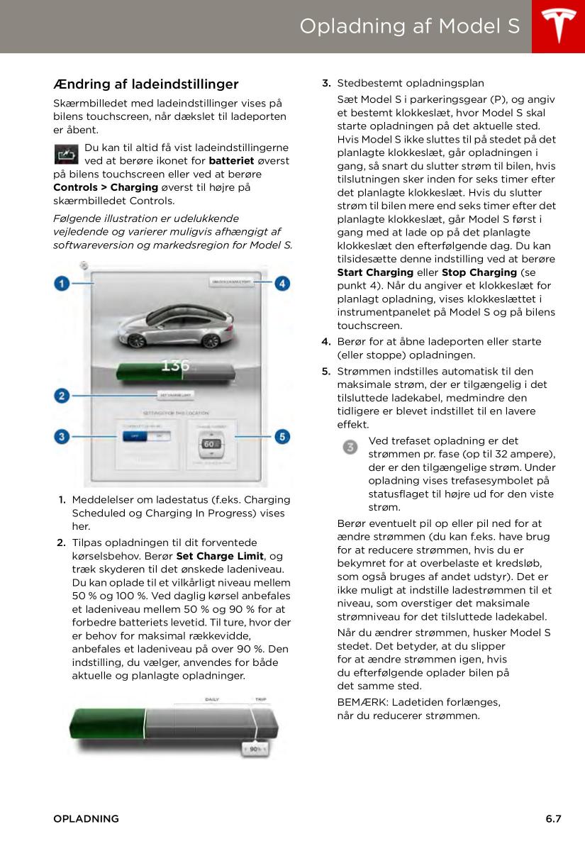 Tesla S Bilens instruktionsbog / page 99