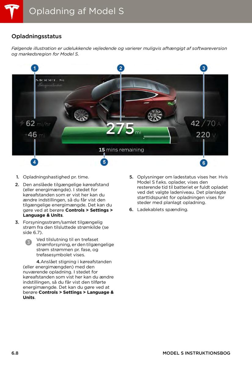 Tesla S Bilens instruktionsbog / page 100