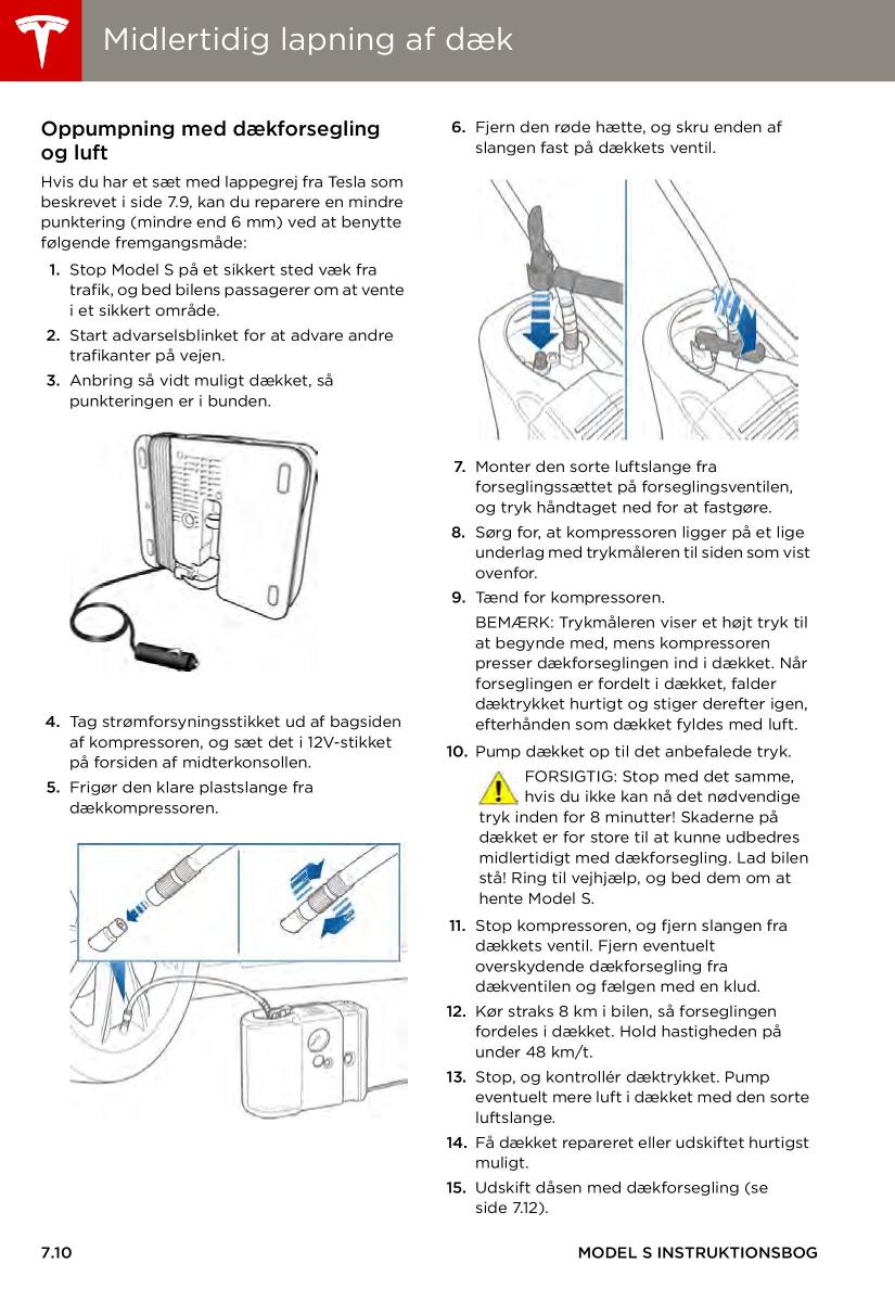 Tesla S Bilens instruktionsbog / page 110