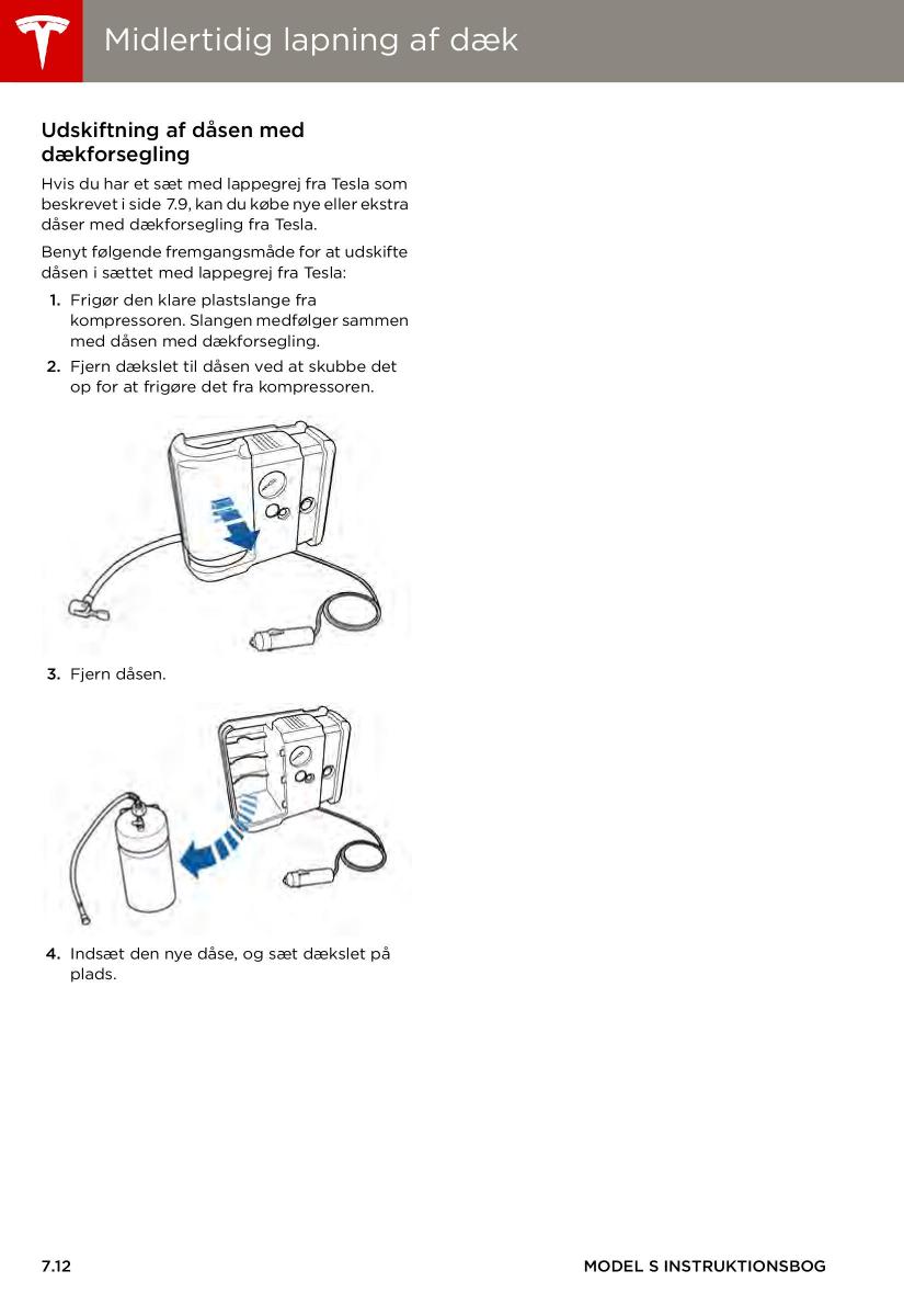 Tesla S Bilens instruktionsbog / page 112