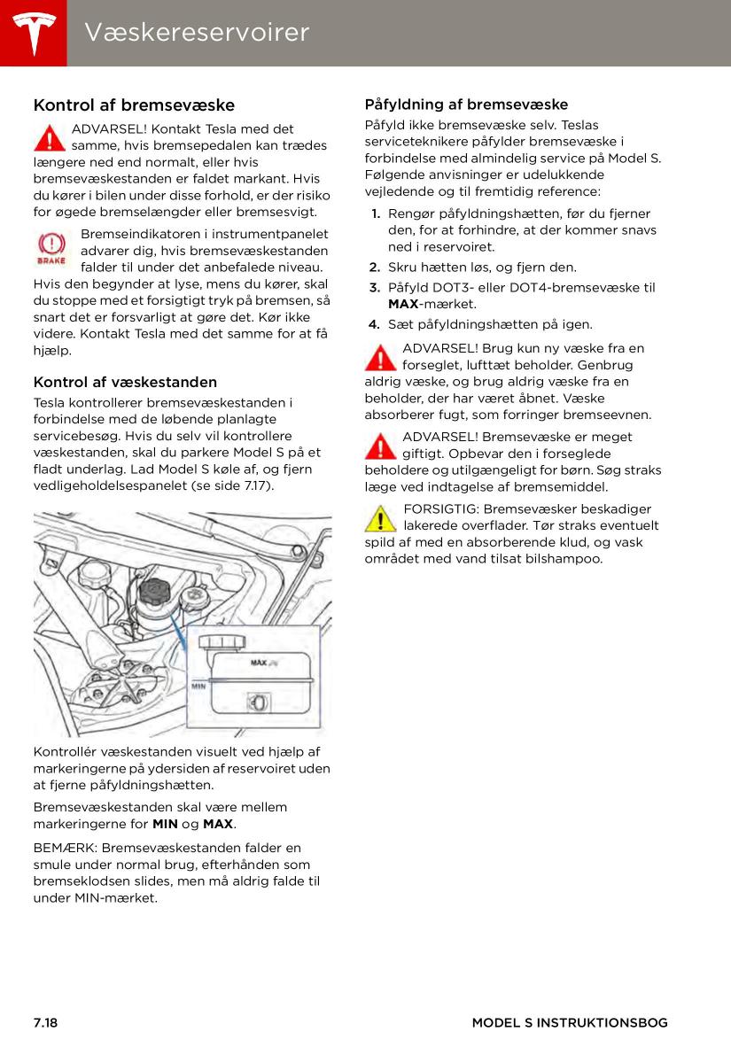 Tesla S Bilens instruktionsbog / page 118