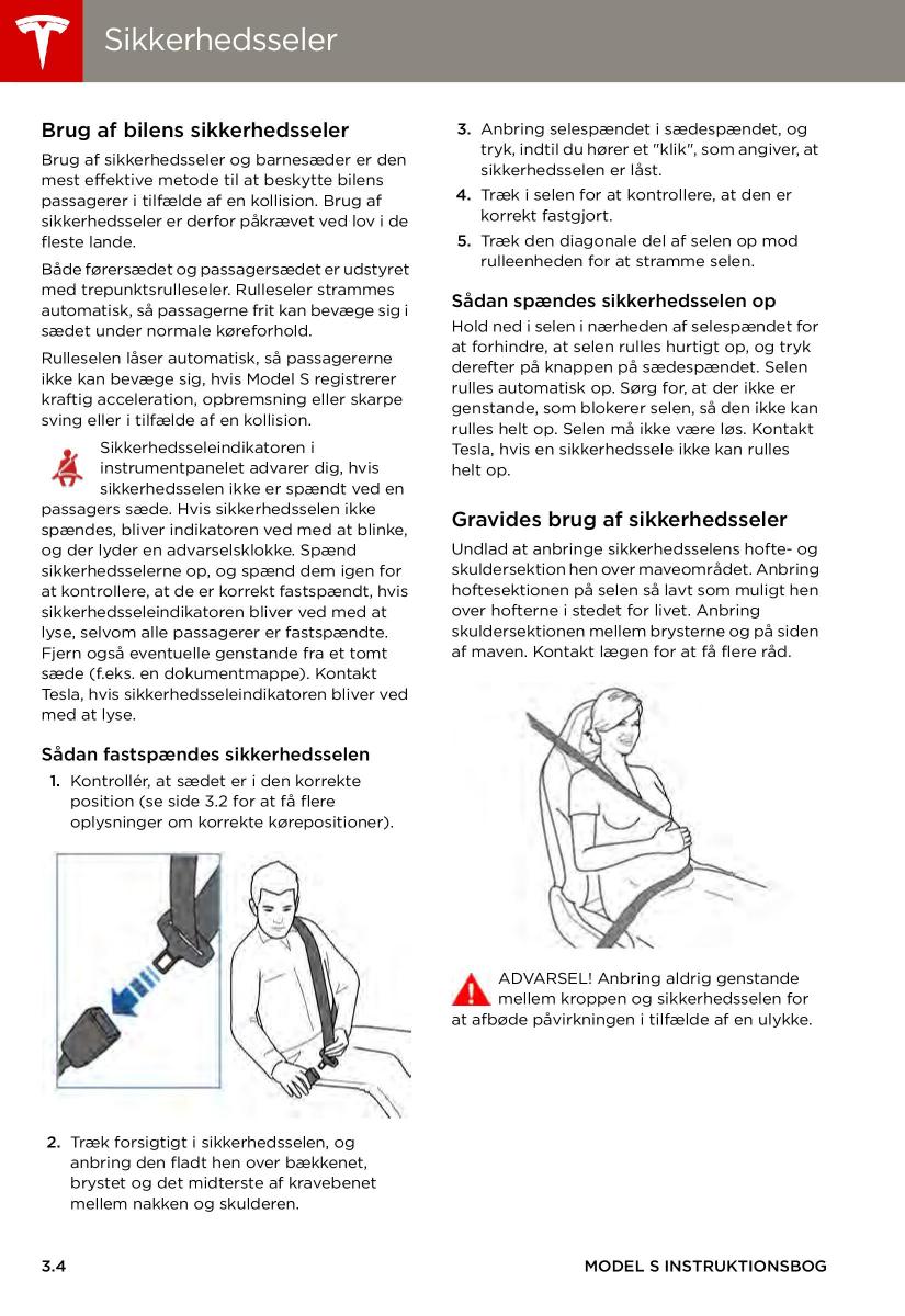 Tesla S Bilens instruktionsbog / page 26