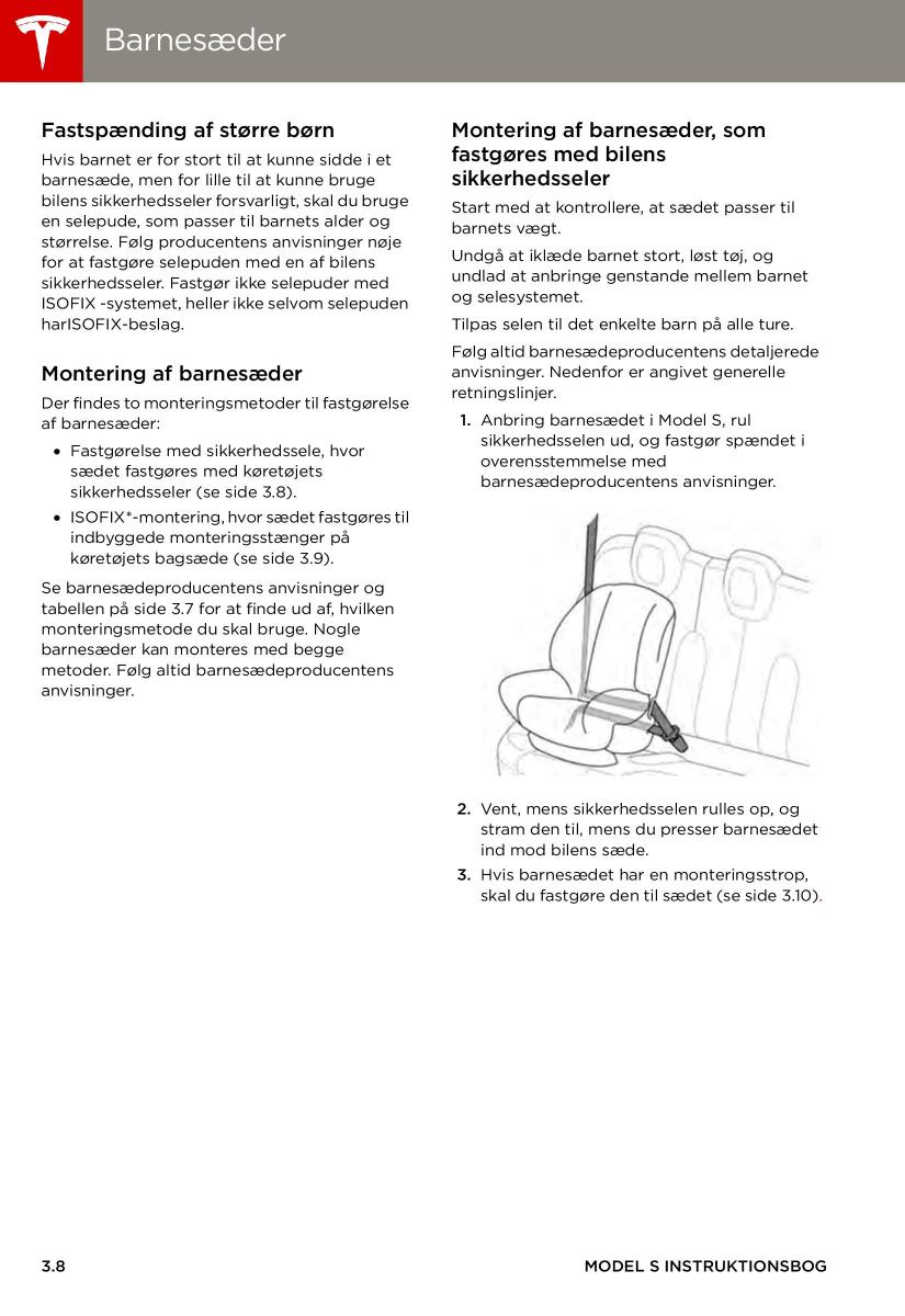 Tesla S Bilens instruktionsbog / page 30